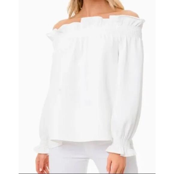 Tuckernuck Marguerite Off the Shoulder Blouse Size M - Picture 1 of 5